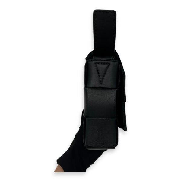 Cassette Black Crossbody Bag in Lambskin - Image 4