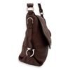 Gancini Shoulder Bag Brown in Calfskin, Silver hardware - Image 5