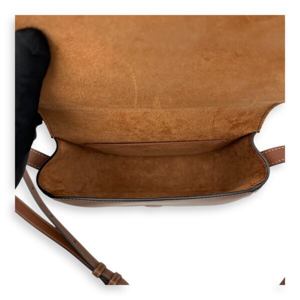 Folco Triomphe Brown Crossbody Bag in Calfskin, Gold hardware - Image 6