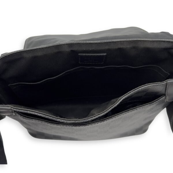 District Messenger Graphite in Coated Canvas, Silver hardware - Image 5