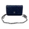 CC Blue Wallet On Chain in Nubuck, Silver hardware - Image 7
