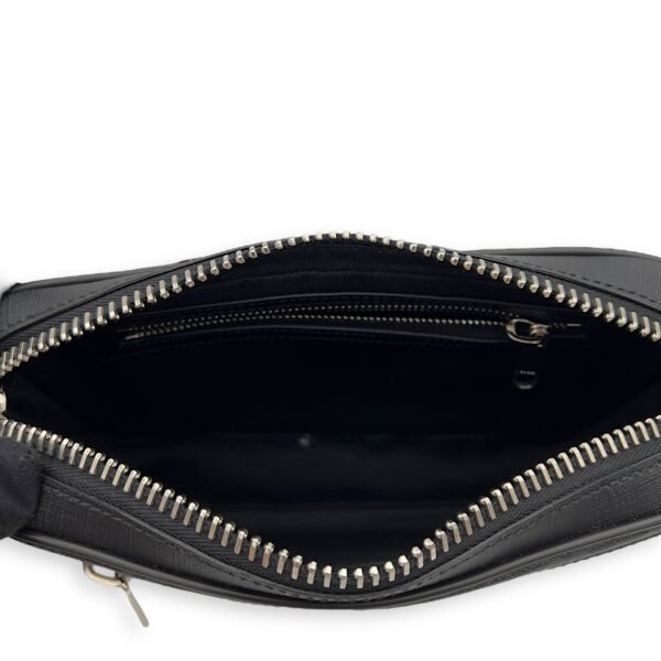 GG Supreme Black Belt Bag in Monogram Coated Canvas, Silver hardware - Image 5