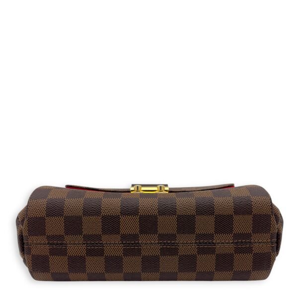 Croisette Top Handle Bag BB Brown in Coated Canvas, Gold hardware - Image 7
