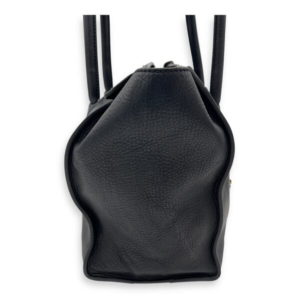 Luggage Mini Black Top Handle Bag in Calfskin, Gold hardware - Image 5