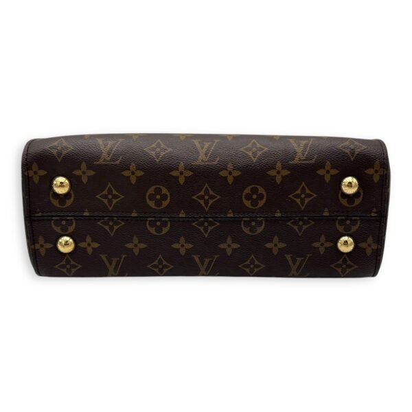 Cluny Top Handle Bag MM Brown in Monogram Coated Canvas, Gold hardware - Image 5