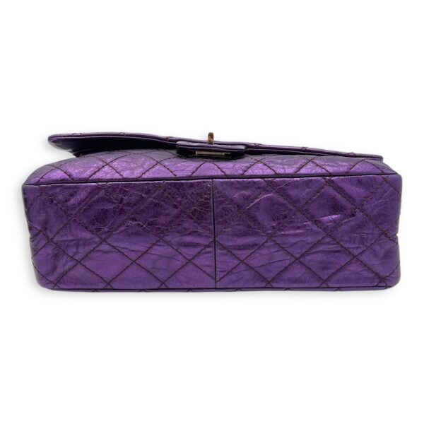 2.55 Reissue 226 Purple Shoulder Bag in Metallic Calfskin, Silver hardware - Image 5