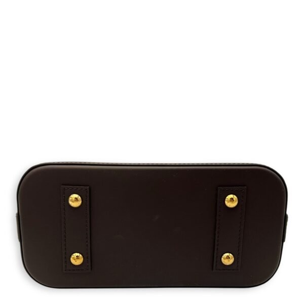 Alma Top Handle Bag BB Brown in Coated Canvas, Gold hardware - Image 5