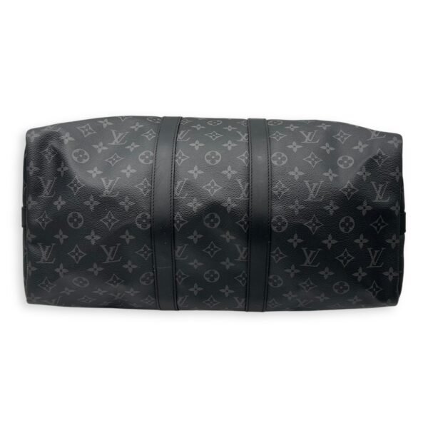 Keepall Bandouliere 45 Monogram Eclipse Duffle Bag in Coated Canvas, Silver hardware - Image 5
