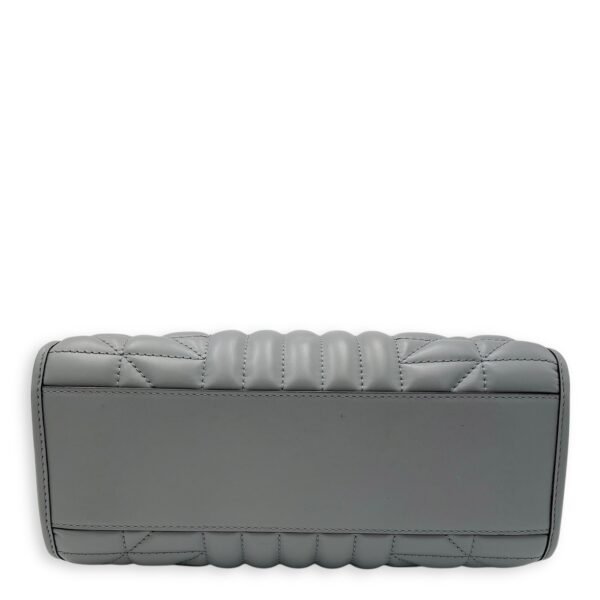 GG Marmont Tote Bag Grey in Calfskin, Ruthenium hardware - Image 5