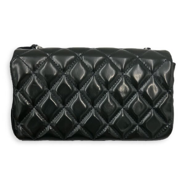 Classic Mini Green Crossbody Bag in Patent Leather, Silver hardware - Image 2