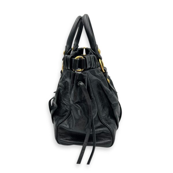 2 way bag Top Handle Bag Black in Calfskin, Gold hardware - Image 3