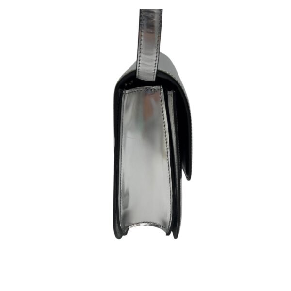 Box Medium Silver Shoulder Bag in Calfskin, Silver hardware - Image 3