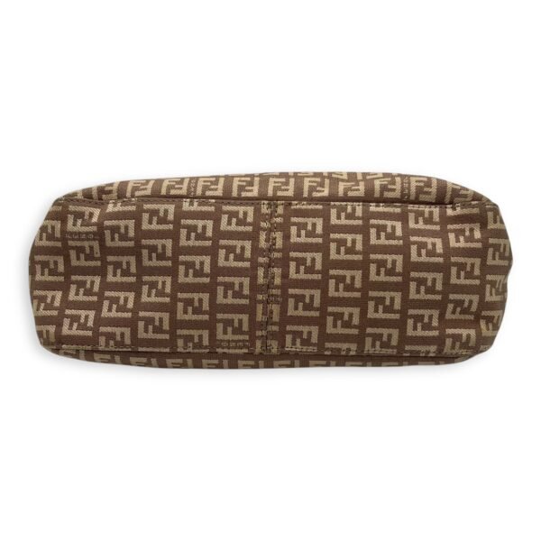 Baguette Shoulder Bag Beige in Jacquard, Gold hardware - Image 5