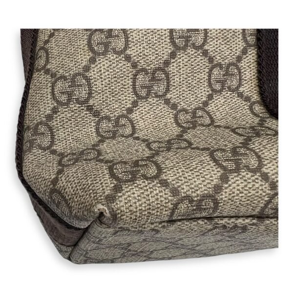 GG Supreme Messenger Brown in Coated Canvas, Silver hardware - Image 7