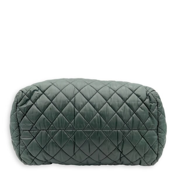 Coco Cocoon Top handle bag in Nylon, Silver Hardware - Image 9