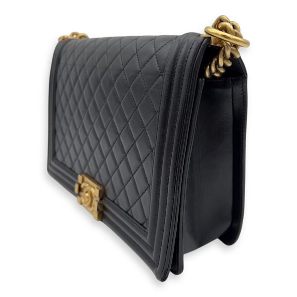 Boy Large Shoulder bag in Lambskin, Gold Hardware - Image 3