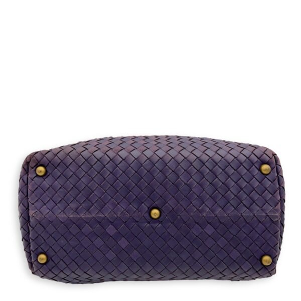 Boston Top handle bag in Intrecciato leather, Brushed Gold Hardware - Image 5