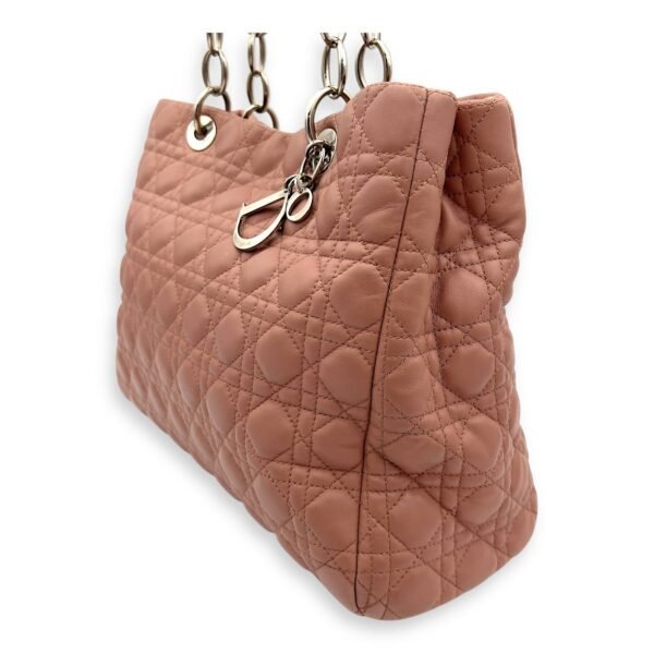 Cannage Tote bag in Lambskin, Silver Hardware - Image 3