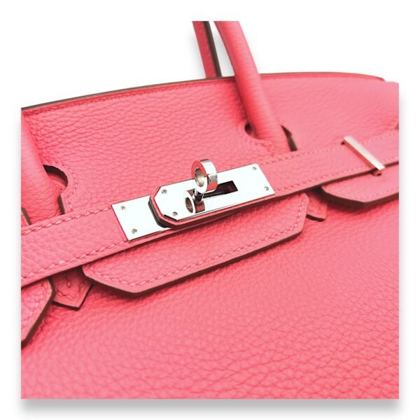 Birkin 30 Rose Lipstick in Togo, Palladium hardware - Image 6