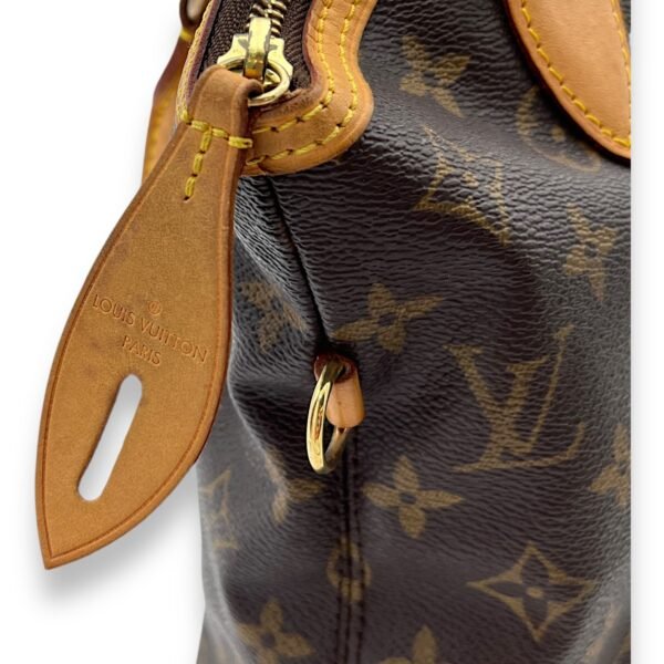 Lockit PM Brown Top Handle Bag in Monogram Coated Canvas, Gold hardware - Image 6