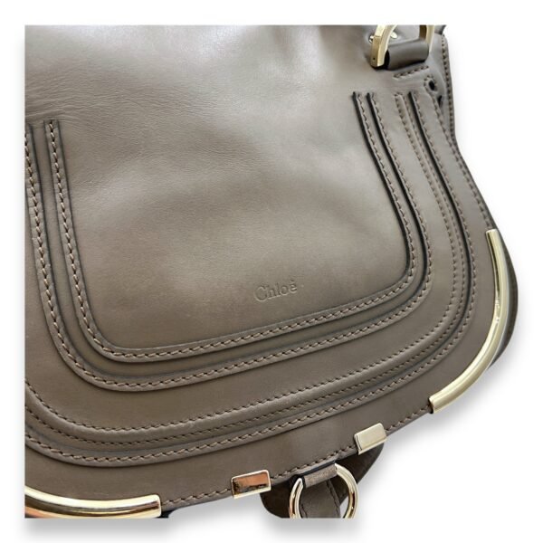 Marcie Shoulder Bag Grey in Calfskin, Light Gold hardware - Image 6