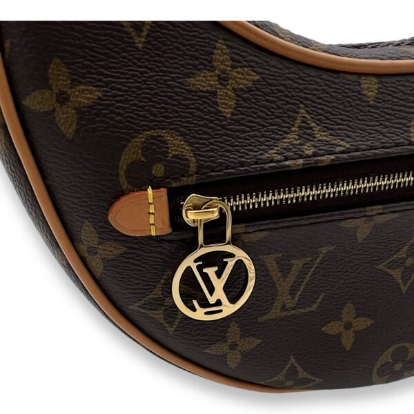 Loop Shoulder Bag Brown in Monogram Coated Canvas, Gold hardware - Image 6