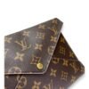 Kirigami Pouch Brown in Monogram Coated Canvas, Gold hardware - Image 6