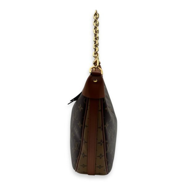 Loop Hobo Shoulder Bag Brown in Monogram Coated Canvas, Gold hardware - Image 4
