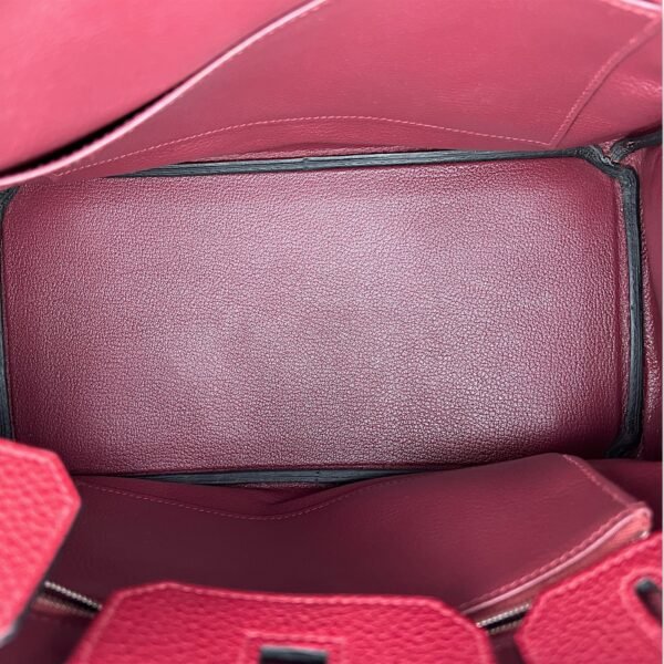 Birkin 30 Red in Clemence, Palladium hardware - Image 6