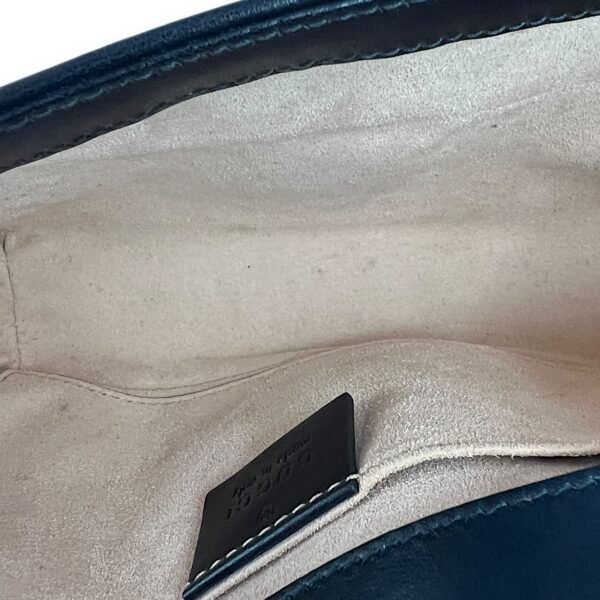 GG Marmont Shoulder Bag Mini Black in Calfskin, Gold hardware - Image 6