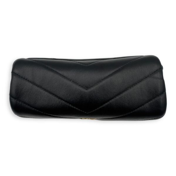 Loulou Toy Black Crossbody Bag in Calfskin, Gold hardware - Image 6
