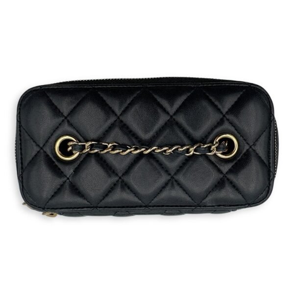 CC Vanity Bag Black in Lambskin, Gold hardware - Image 6