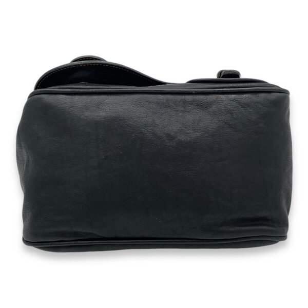 Gaucho Black Crossbody Bag in Calfskin, Ruthenium hardware - Image 5