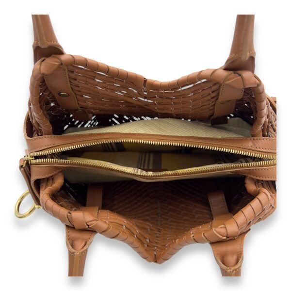 Gancine Shoulder Bag Mini Brown in Calfskin, Gold hardware - Image 6