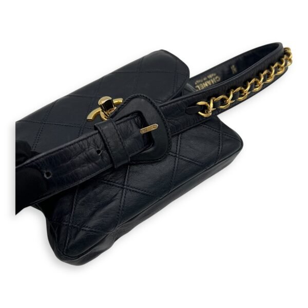 CC 65/26 Blue Belt Bag in Lambskin, Gold hardware - Image 8