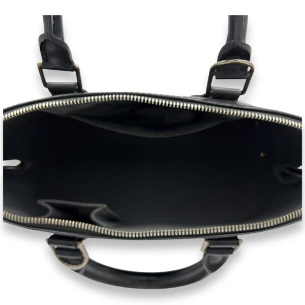 Alma PM Black Top Handle Bag in Epi Leather, Silver hardware - Image 6