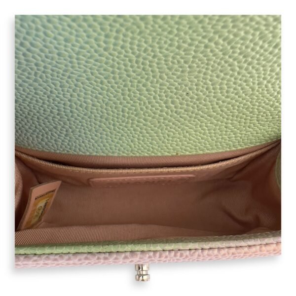 Boy Mini Multi-colour Shoulder Bag in Caviar Leather, Silver hardware - Image 3