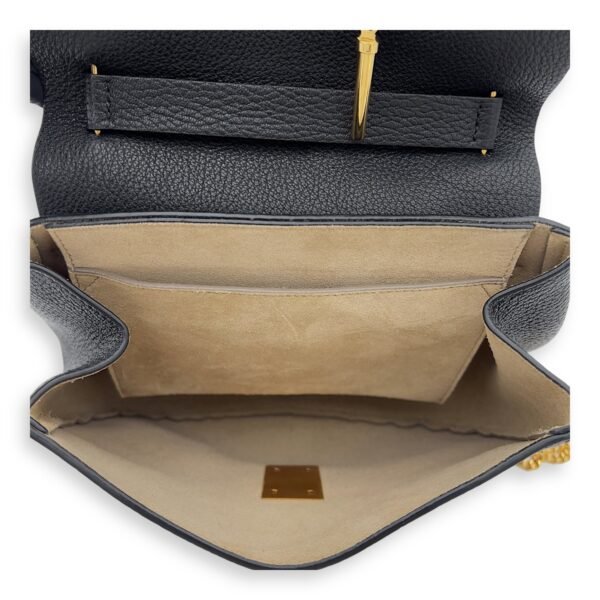 Drew Crossbody Bag Black in Calfskin, Gold hardware - Image 6