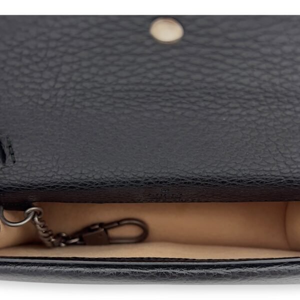 Dionysus Crossbody Bag Super Mini Black in Calfskin, Silver hardware - Image 6