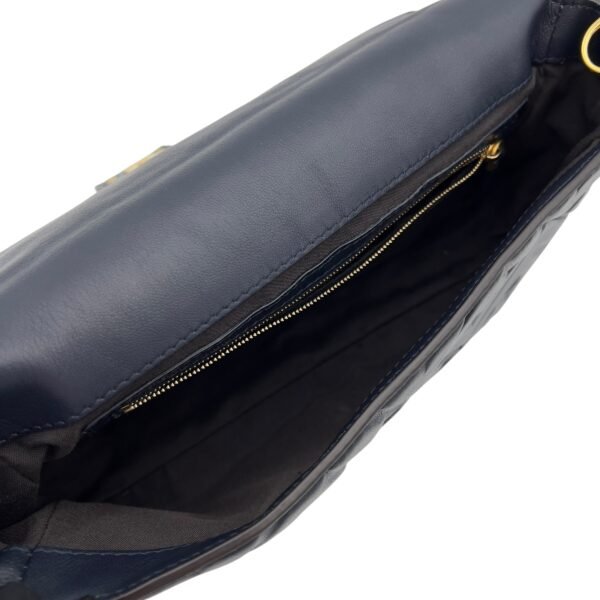 Baguette Blue Shoulder Bag in Calfskin, Gold hardware - Image 6