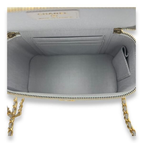 CC Vanity Bag Grey in Lambskin, Gold hardware - Image 6