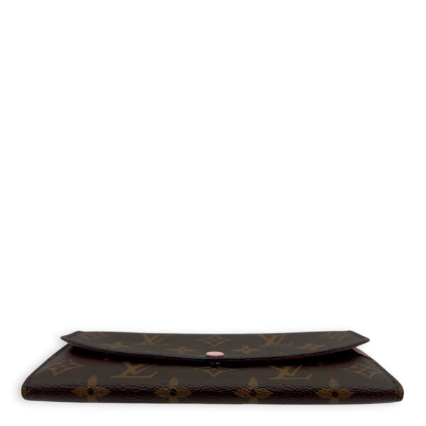 Emilie Long Brown Wallet in Monogram Coated Canvas, Gold hardware - Image 8