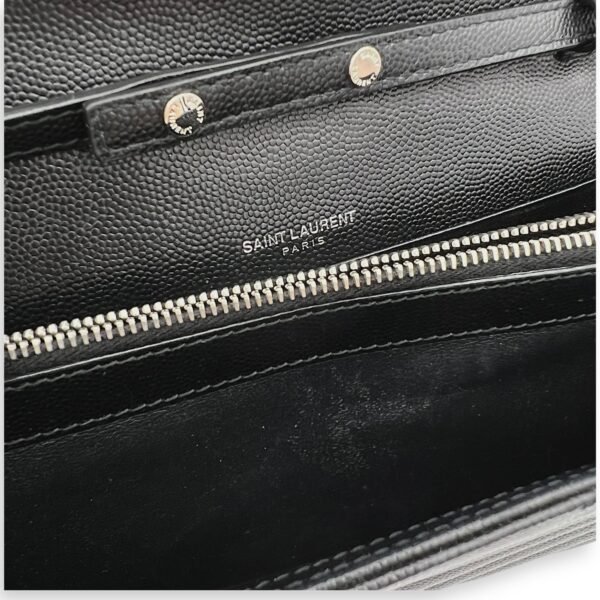 Cassandre Wallet On Chain Black in Caviar Leather, Silver hardware - Image 7