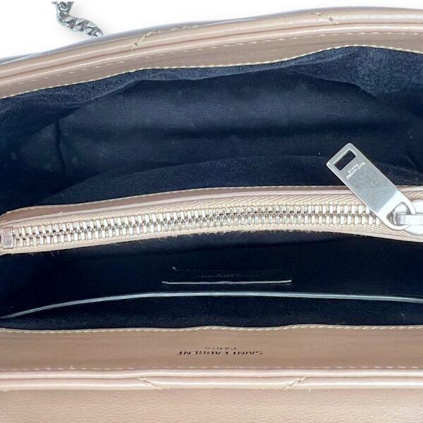 Loulou Small Beige Shoulder Bag in Calfskin, Silver hardware - Image 6