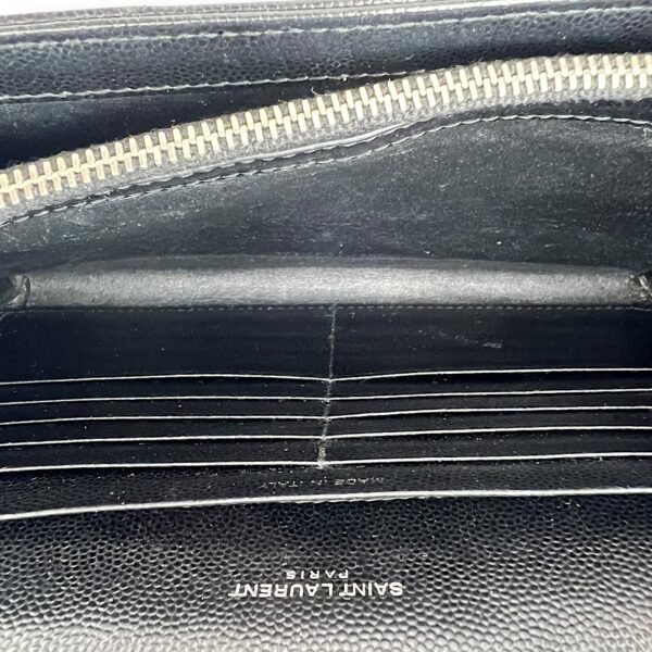 Cassandre Black Wallet On Chain in Calfskin, Silver hardware - Image 6