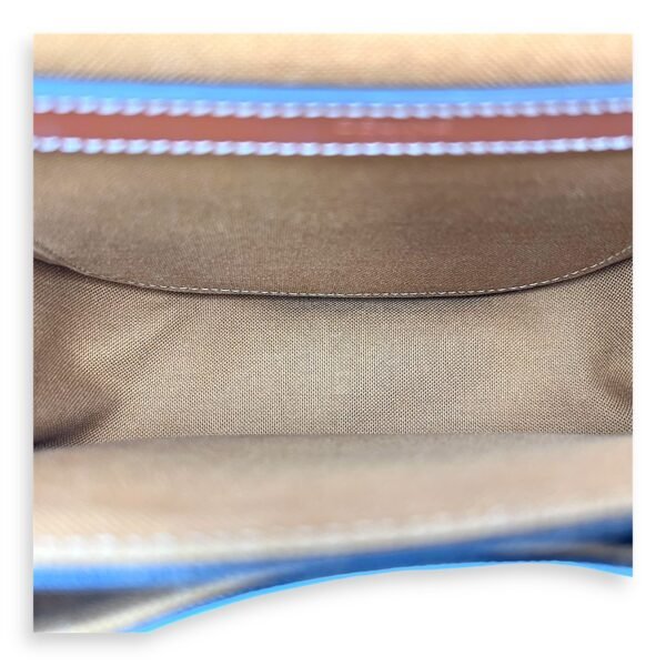 Folco Shoulder Bag Brown in Coated Canvas, Gold hardware - Image 6