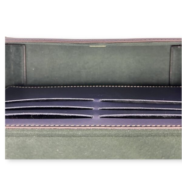 Baguette Box Shoulder Bag Blue in Coated Canvas, Silver hardware - Image 6
