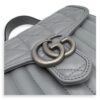Marmont Top Handle Bag Blue in Calfskin, Gunmetal hardware - Image 6