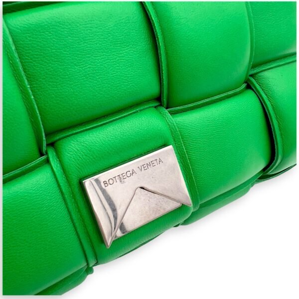 Cassette Green Shoulder Bag in Lambskin, Silver hardware - Image 6