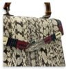 Lilith Top Handle Bag White in Python Leather, Silver hardware - Image 6